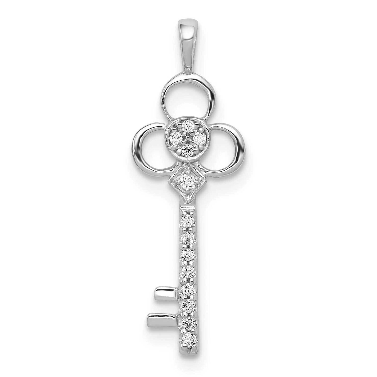 Club Key Pendant 14k White Gold Diamond PM4944-008-WA, MPN: PM4944-008-WA, 883957302881