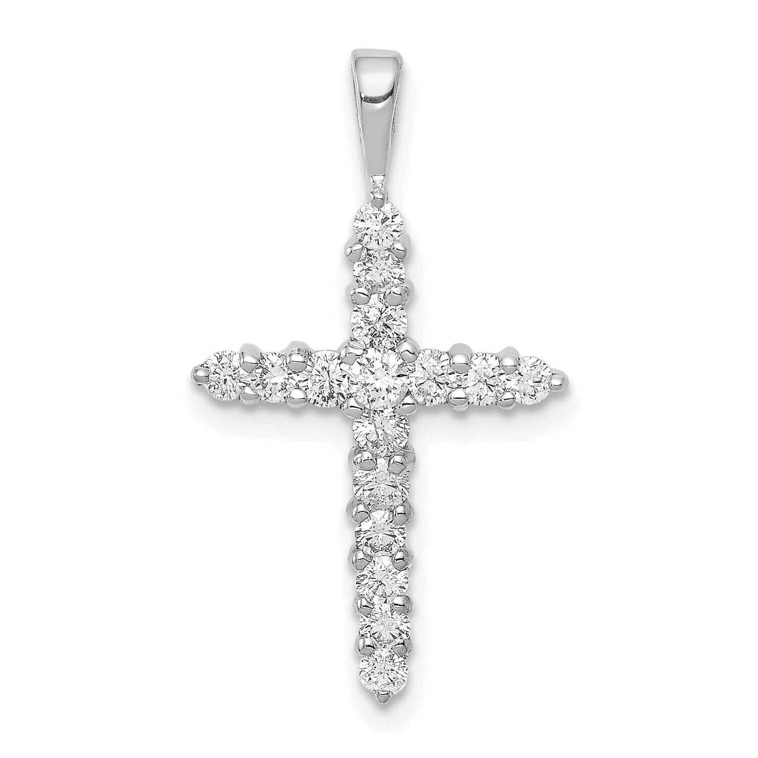 Aa 1/2Ct. Diamond Cross Pendant 14k White Gold PM4949-050-WA, MPN: PM4949-050-WA, 883957783680