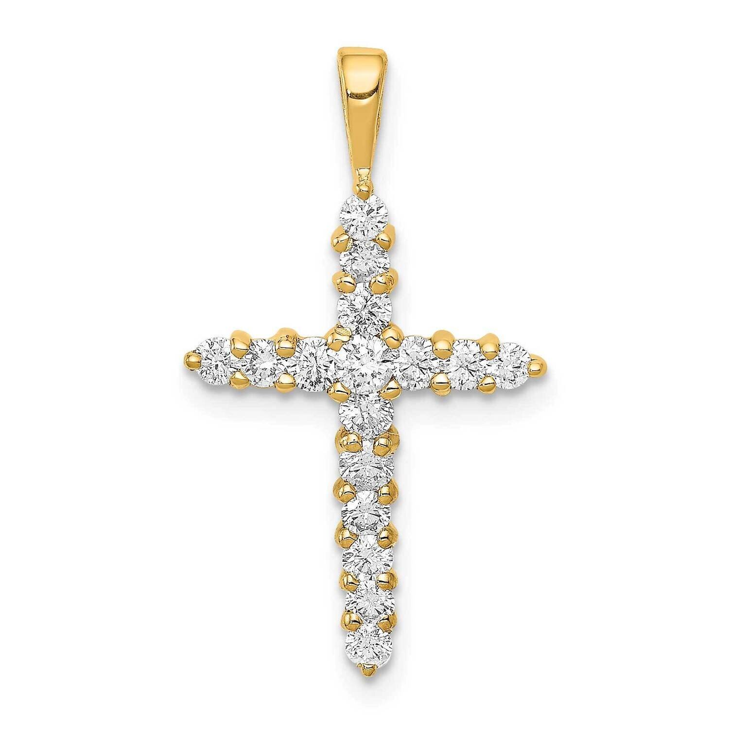 Cross Pendant 14k Gold AA Diamond PM4949-050-YA, MPN: PM4949-050-YA, 883957783703
