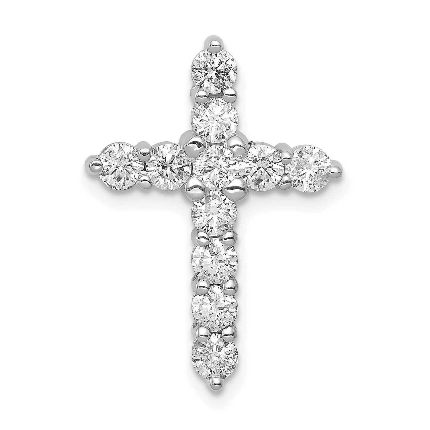 Aa 1Ct. Diamond Cross Chain Slide 14k White Gold PM4952-100-WA, MPN: PM4952-100-WA, 883957783802