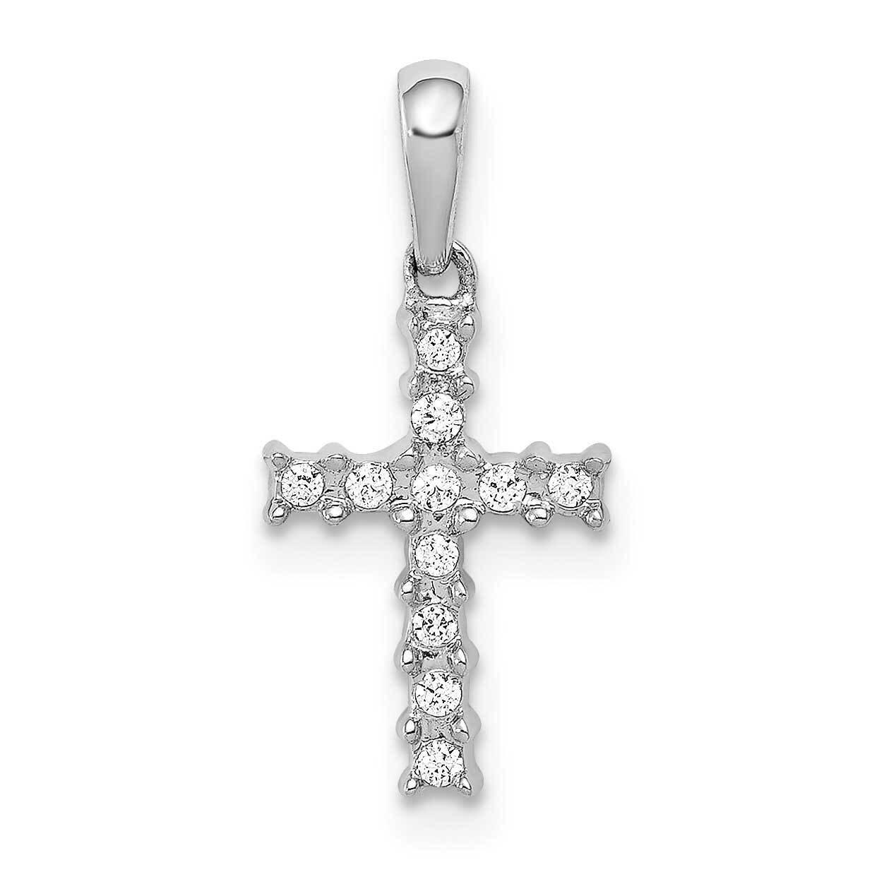 1/20Ct. Diamond Latin Cross Pendant 14k White Gold PM4957-006-WA, MPN: PM4957-006-WA, 883957834610