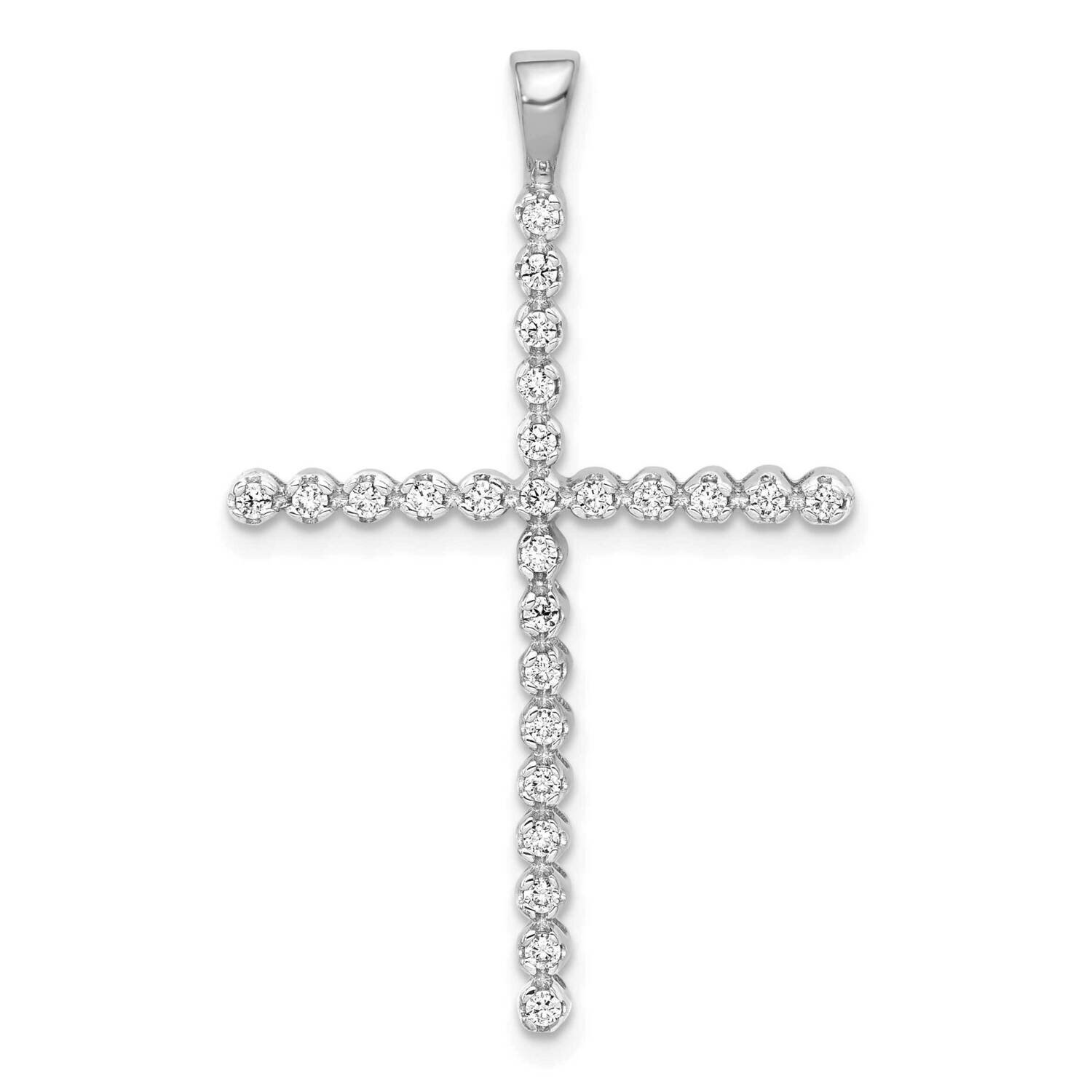 Diamond Si1/Si2, G H I, Cross Pendant 14k White Gold Lab Grown PM4961-025-WLG, MPN: PM4961-025-WLG,…