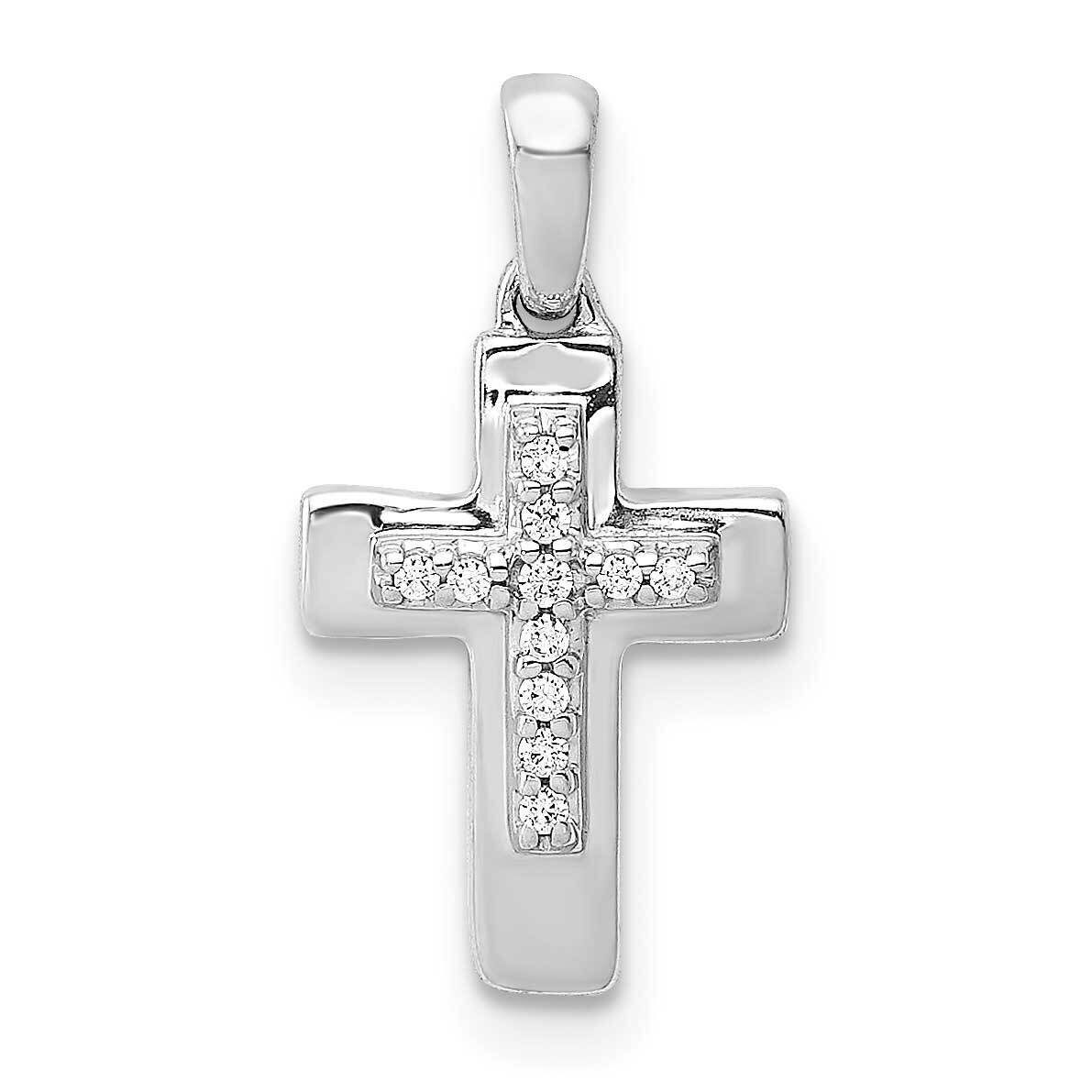 Cross Pendant 14k White Gold Diamond PM4964-004-WA, MPN: PM4964-004-WA, 883957946542