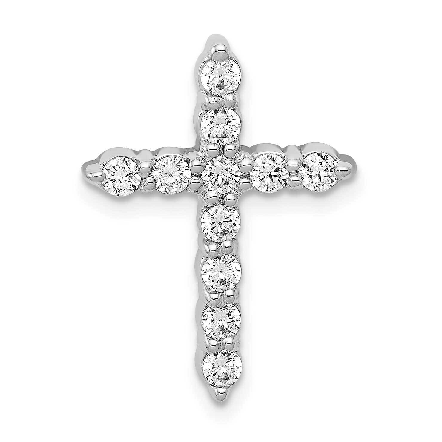 1/2Ct. Diamond Cross Chain Slide 14k White Gold PM4969-050-WA, MPN: PM4969-050-WA, 883957213736