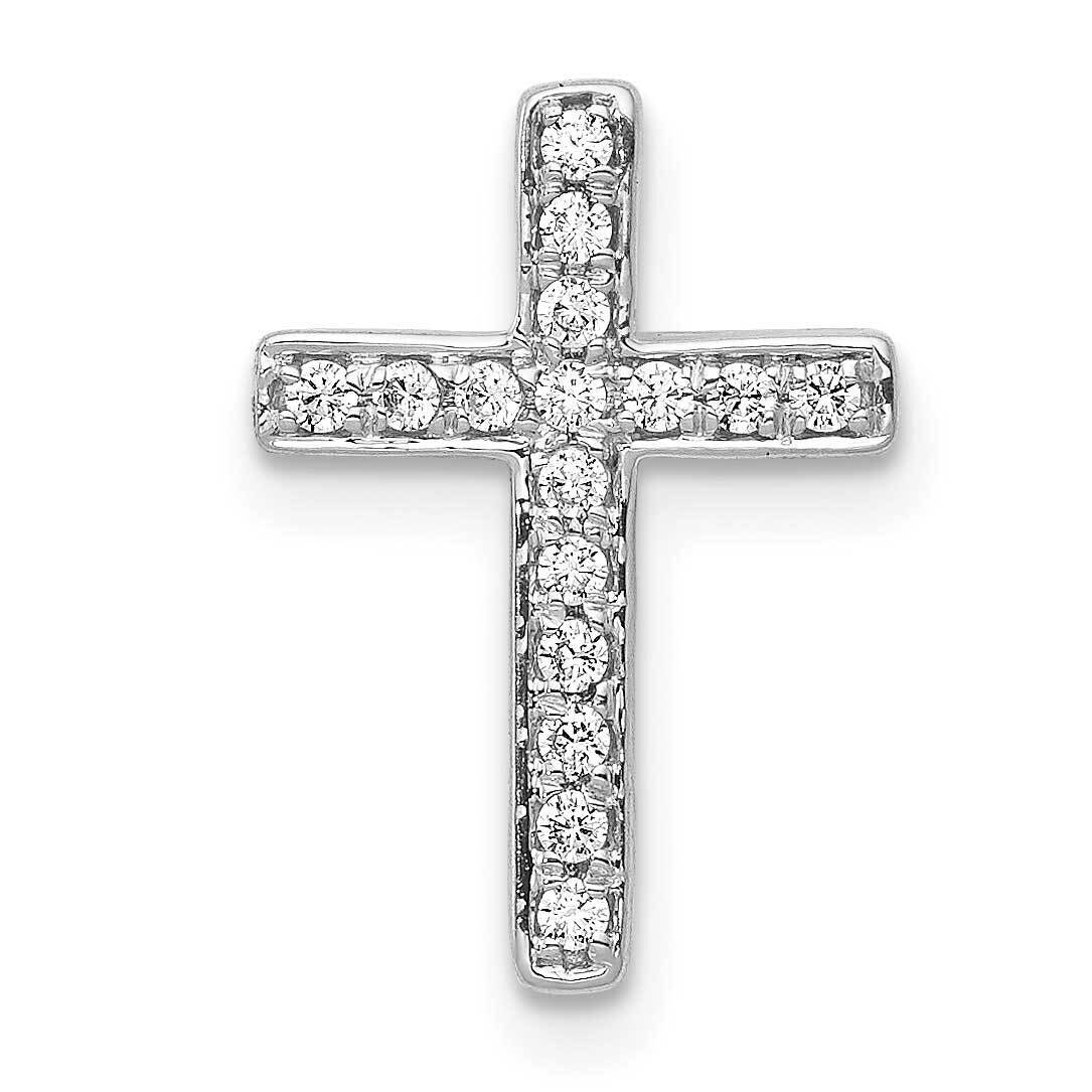 1/6Ct. Diamond Latin Cross Chain Slide 14k White Gold PM4972-016-WA