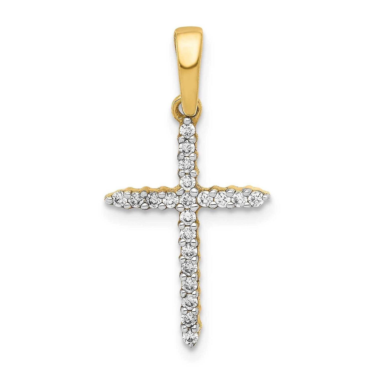 1/6Ct. Diamond Cross Pendant 14k Gold PM4977-016-YA, MPN: PM4977-016-YA, 883957513072
