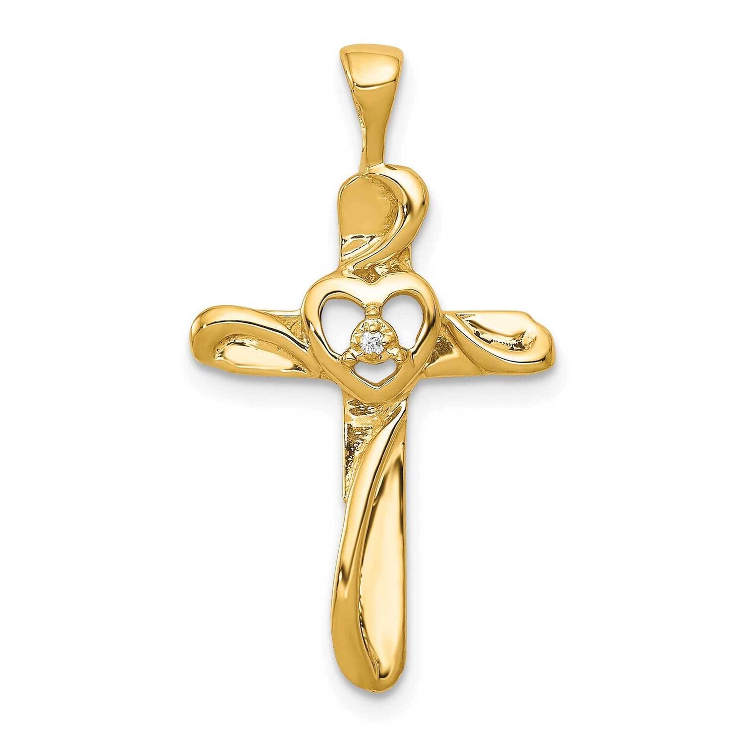 Cross Pendant 14k Gold AA Diamond PM4993-001-YA, MPN: PM4993-001-YA, 883957231600