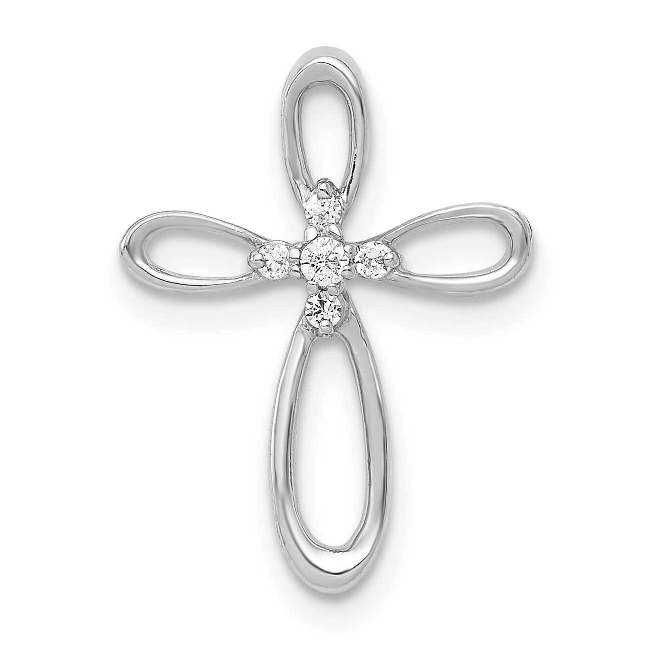 1/20Ct. Diamond Cross Chain Slide 14k White Gold PM4997-005-WA, MPN: PM4997-005-WA, 883957303291