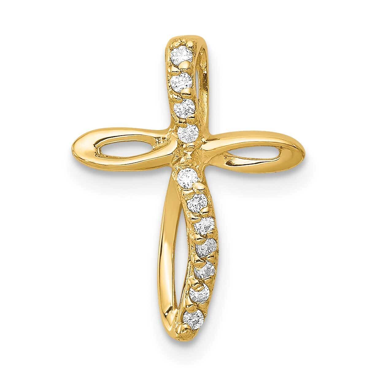 Cross Pendant 14k Gold AA Diamond PM5016-008-YA, MPN: PM5016-008-YA, 883957203416
