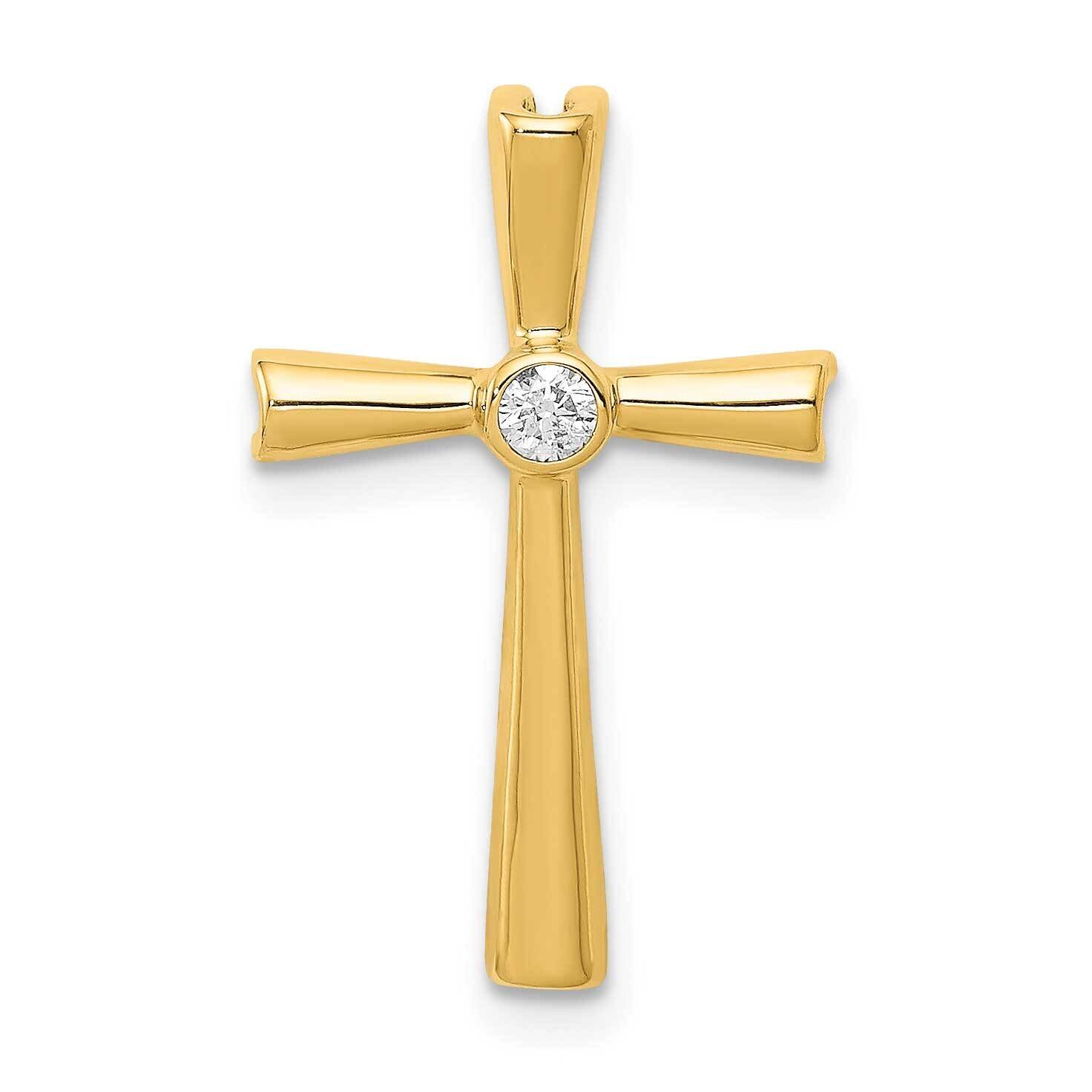 Cross Pendant 14k Gold AA Diamond PM5017-004-YA, MPN: PM5017-004-YA, 883957211596