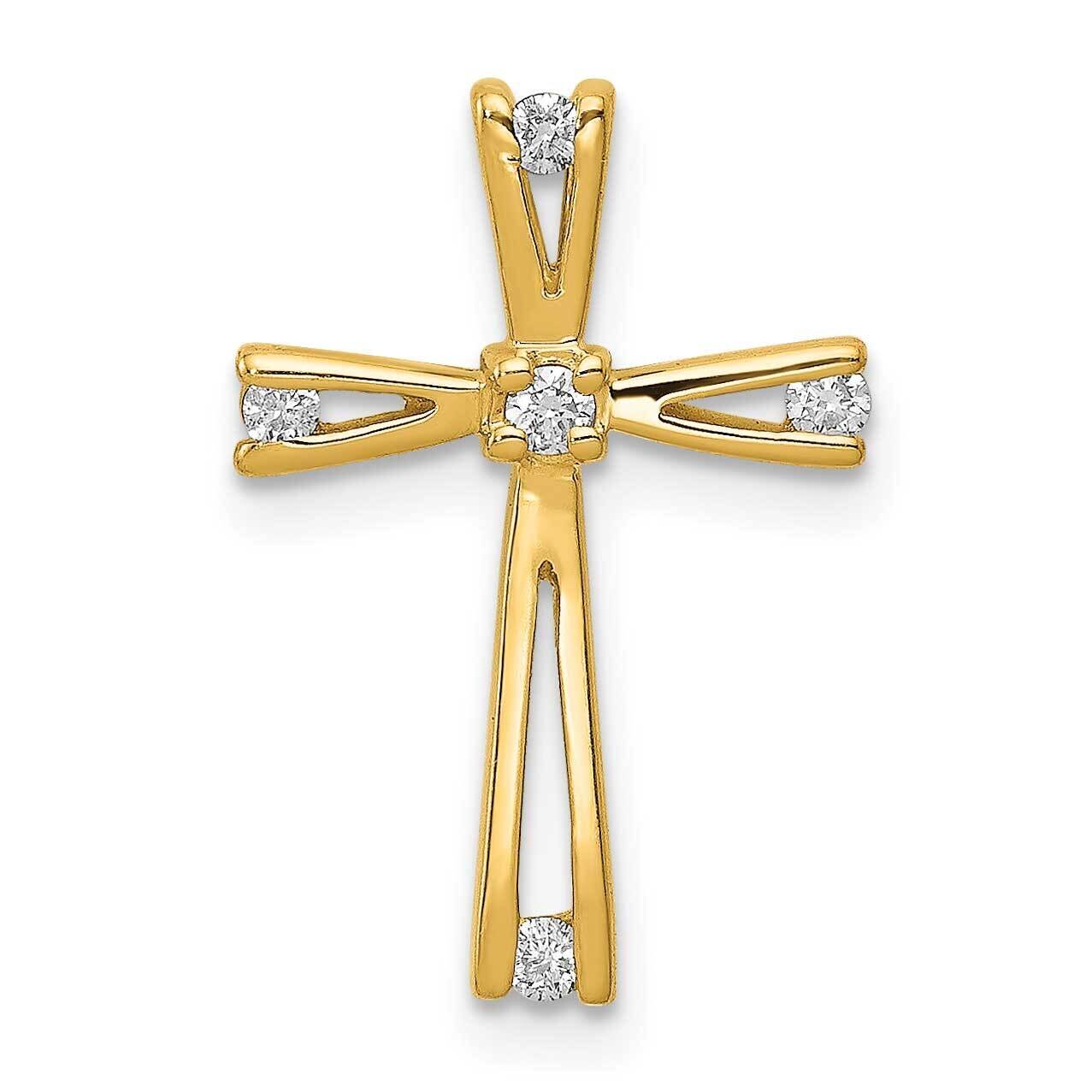 Cross Pendant 14k Gold AA Diamond PM5018-008-YA, MPN: PM5018-008-YA, 883957984537