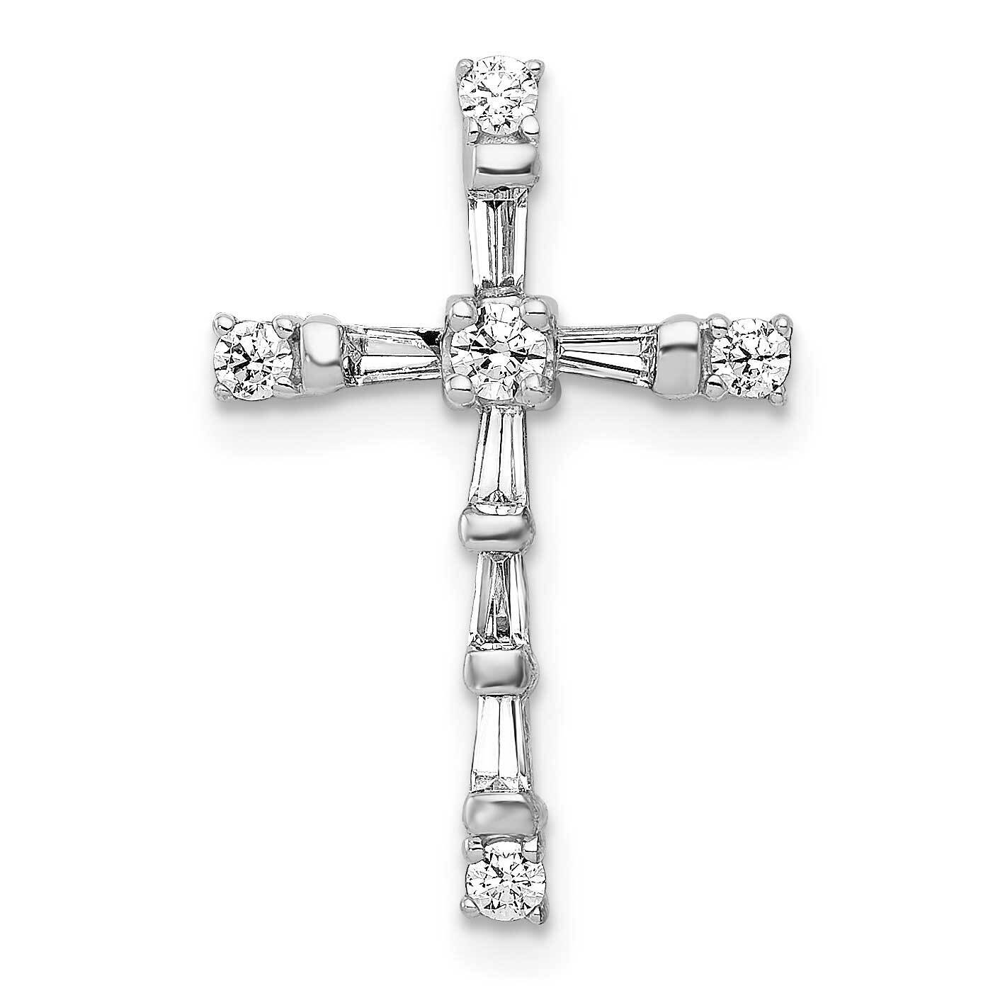 1/3Ct. Diamond Cross Chain Slide 14k White Gold PM5033-033-WA, MPN: PM5033-033-WA, 883957305264
