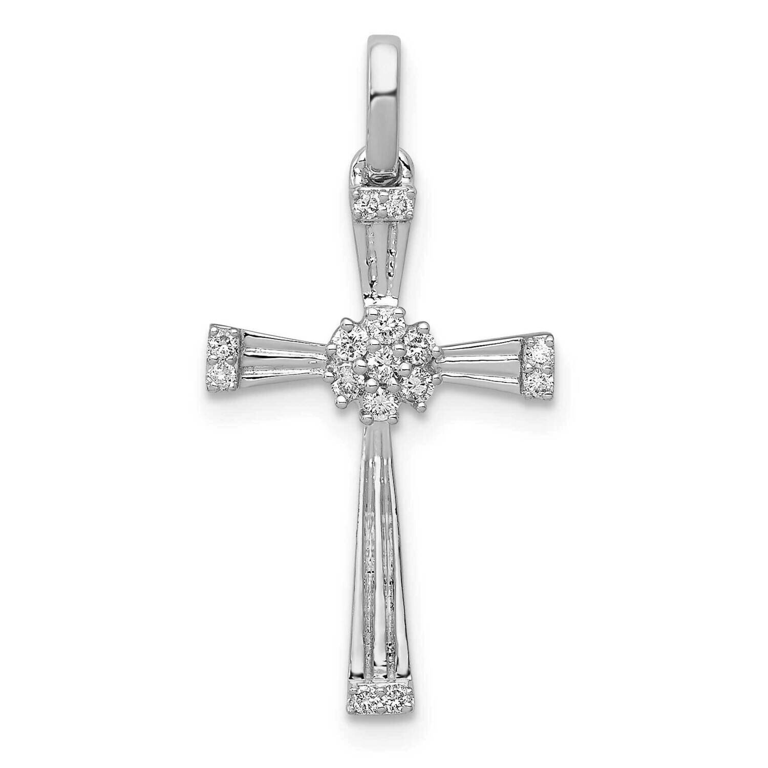 1/6Ct. Diamond Cross Pendant 14k White Gold PM5035-016-WA, MPN: PM5035-016-WA, 883957973975