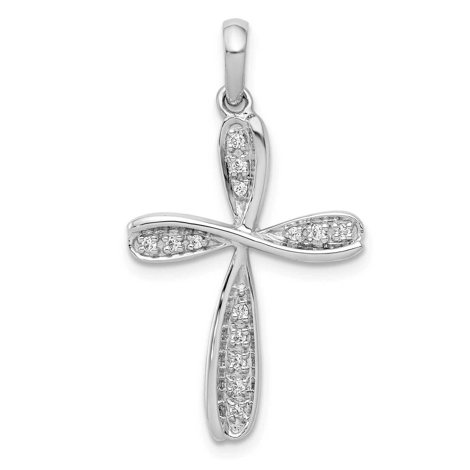 1/15Ct. Diamond Cross Pendant 14k White Gold PM5045-008-WA, MPN: PM5045-008-WA, 883957513461