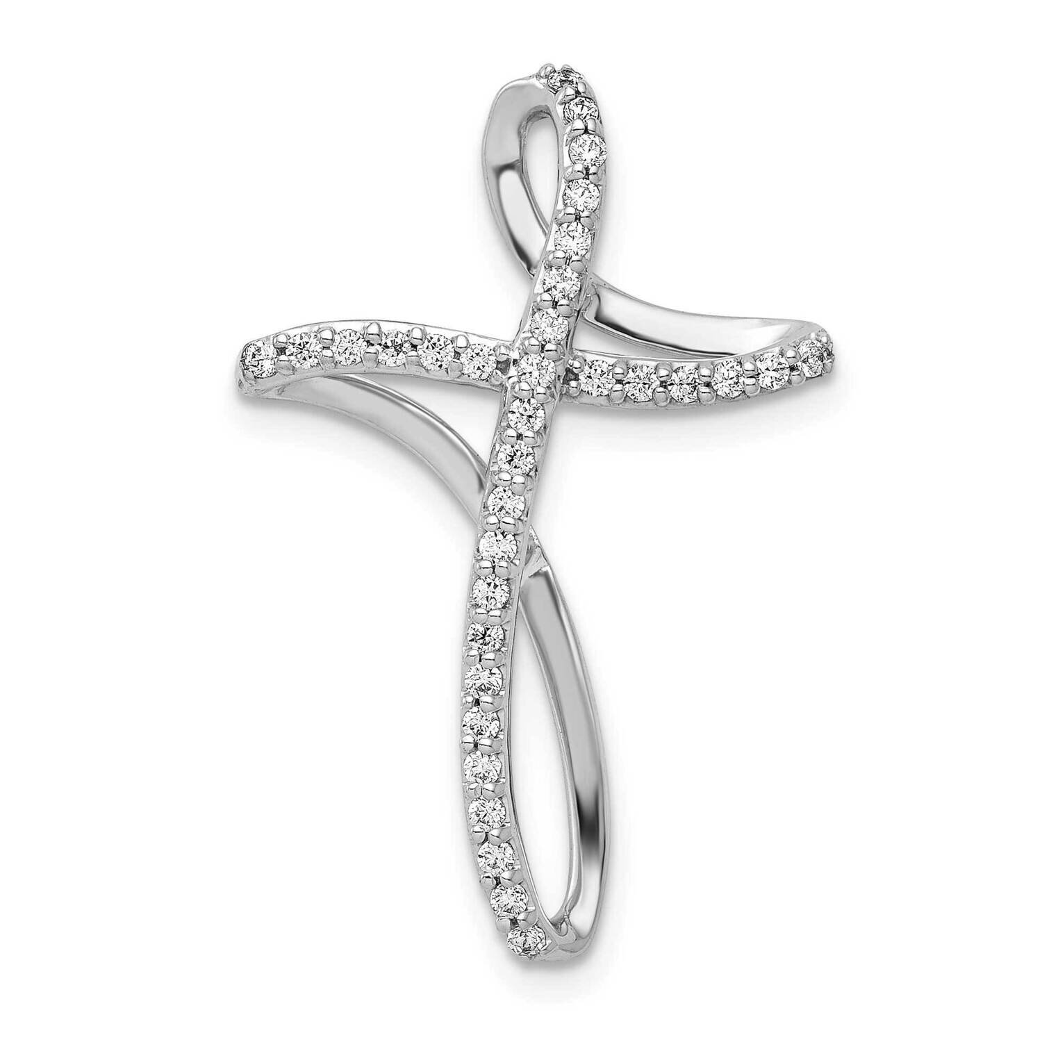 1/5Ct. Diamond Cross Chain Slide 14k White Gold PM5056-020-WA, MPN: PM5056-020-WA, 883957421568