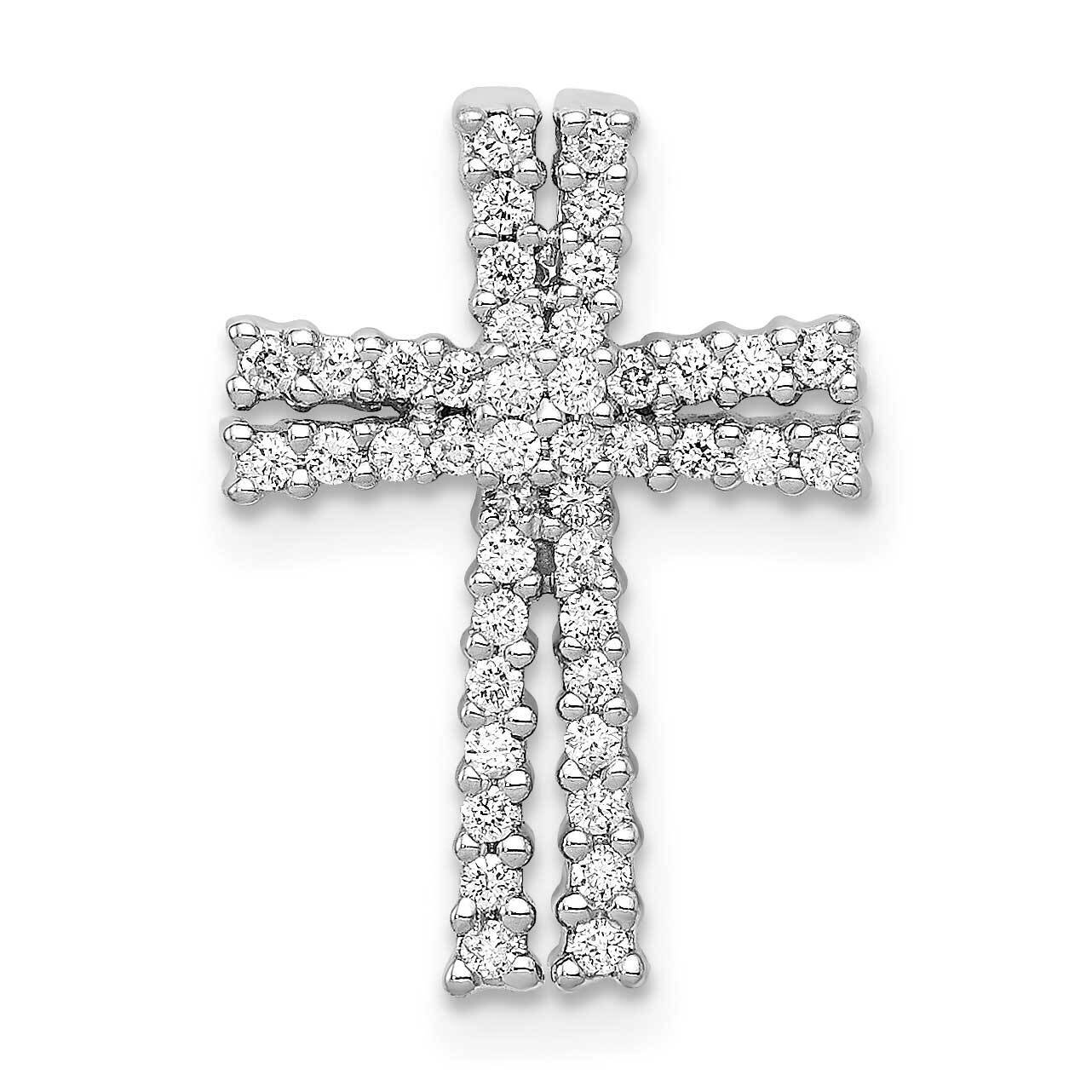 1/4Ct. Diamond Cross Chain Slide 14k White Gold PM5060-025-WA, MPN: PM5060-025-WA, 883957305288