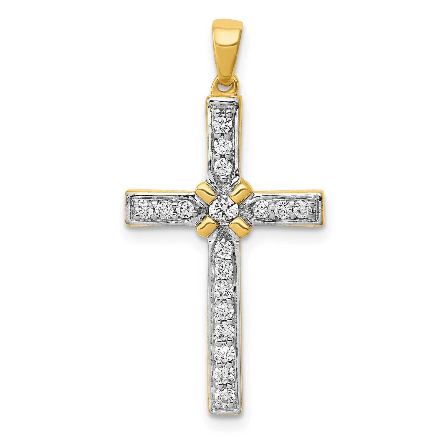 1/3Ct. Diamond Cross Pendant 14k Gold PM5062-033-YA, MPN: PM5062-033-YA, 883957513904