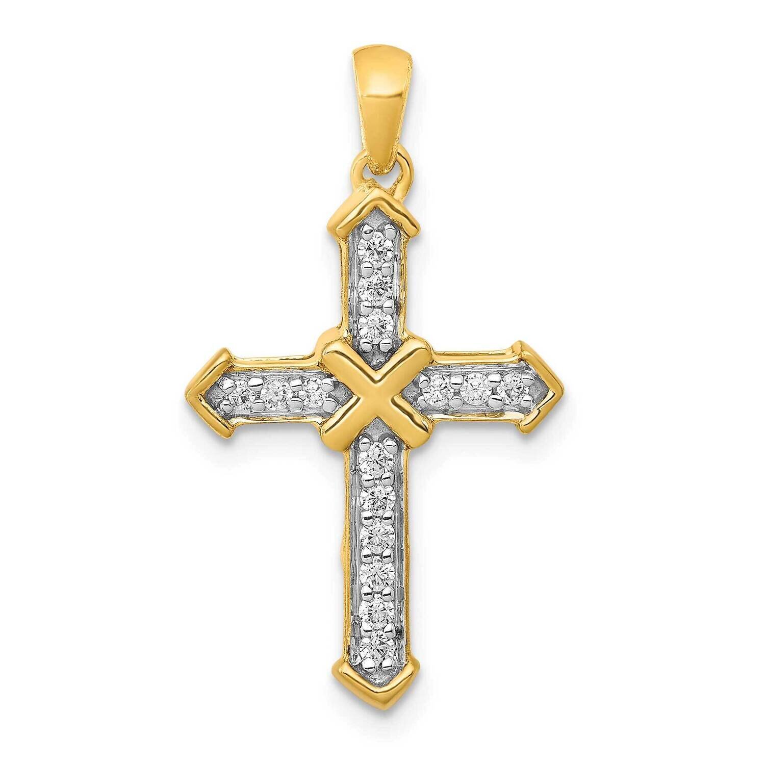 Passion Diamond Cross Pendant 14k Gold PM5064-020-YA, MPN: PM5064-020-YA, 883957513928
