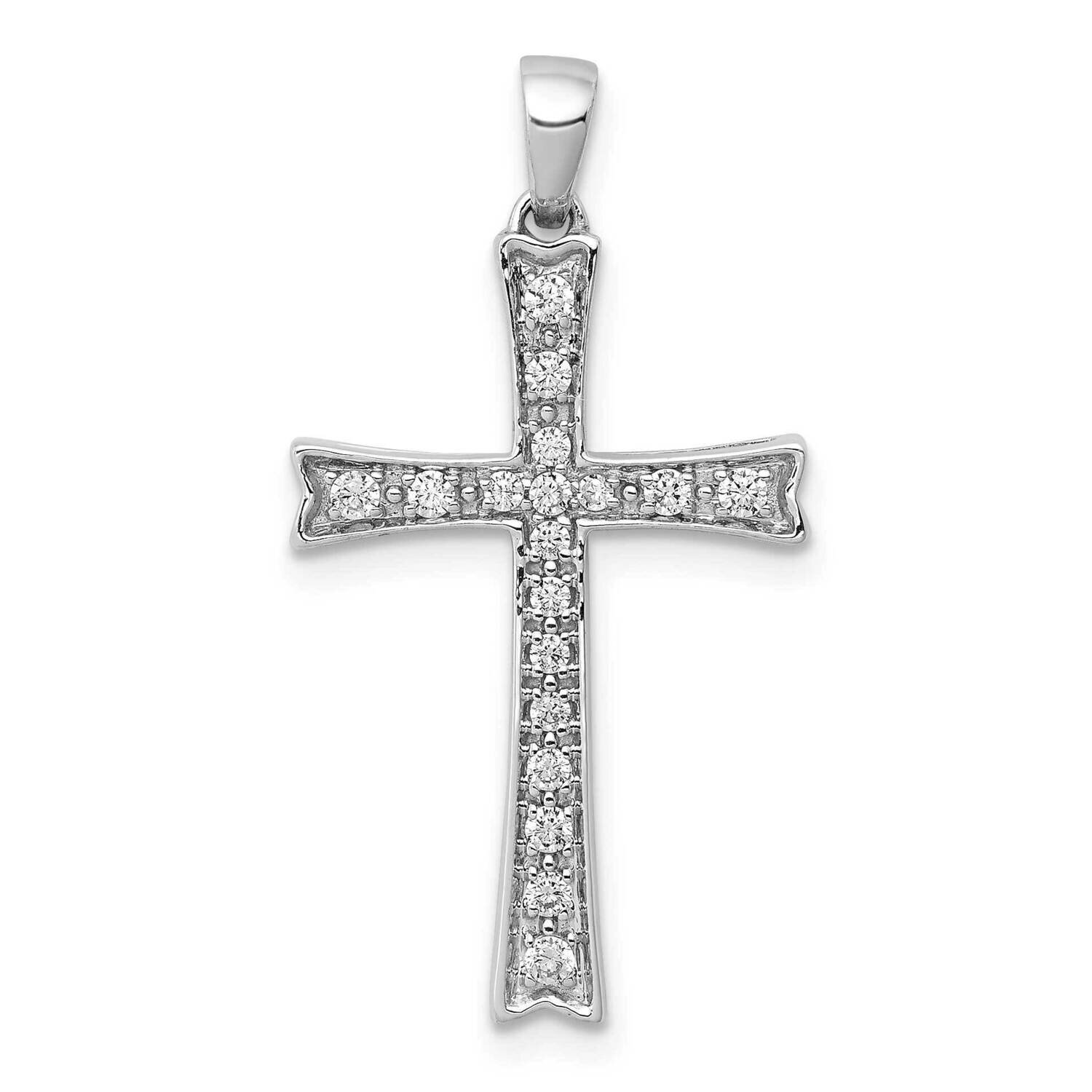 1/5Ct. Diamond Cross Pendant 14k White Gold PM5065-020-WA, MPN: PM5065-020-WA, 883957708065