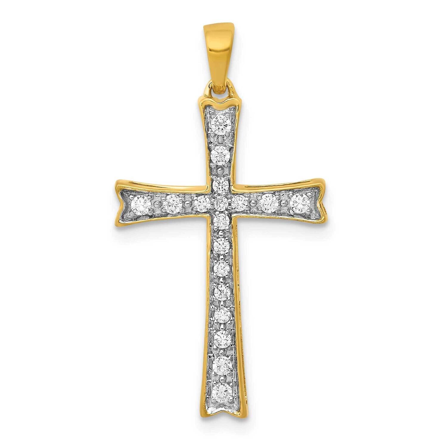 Cross Pendant 14k Gold Diamond PM5065-020-YA, MPN: PM5065-020-YA, 883957305325