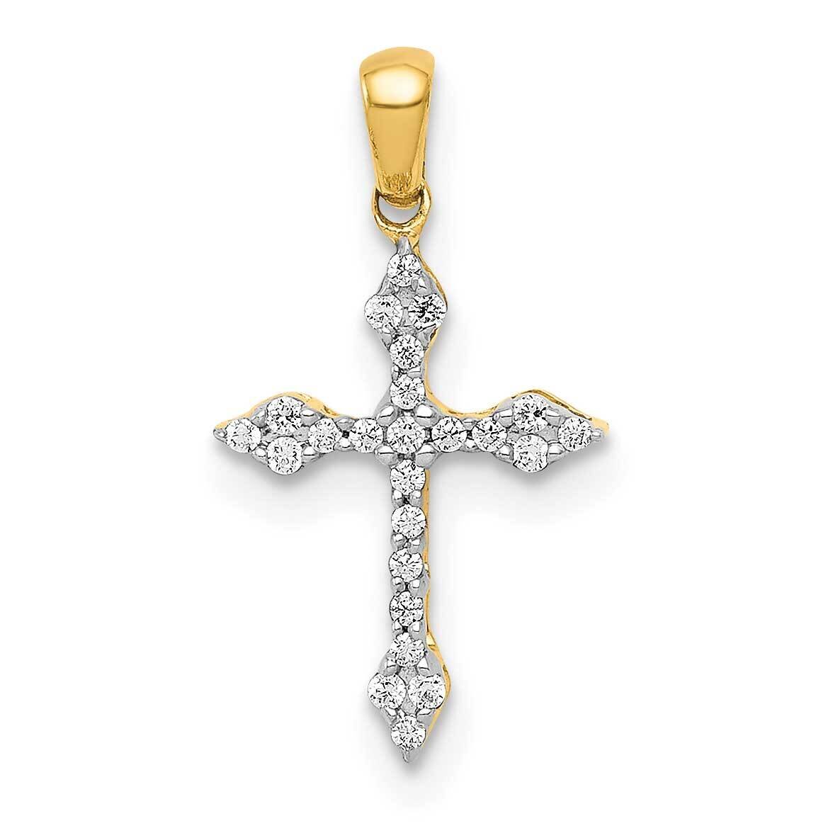 1/15Ct. Diamond Cross Pendant 14k Gold PM5076-008-YA, MPN: PM5076-008-YA, 883957514048