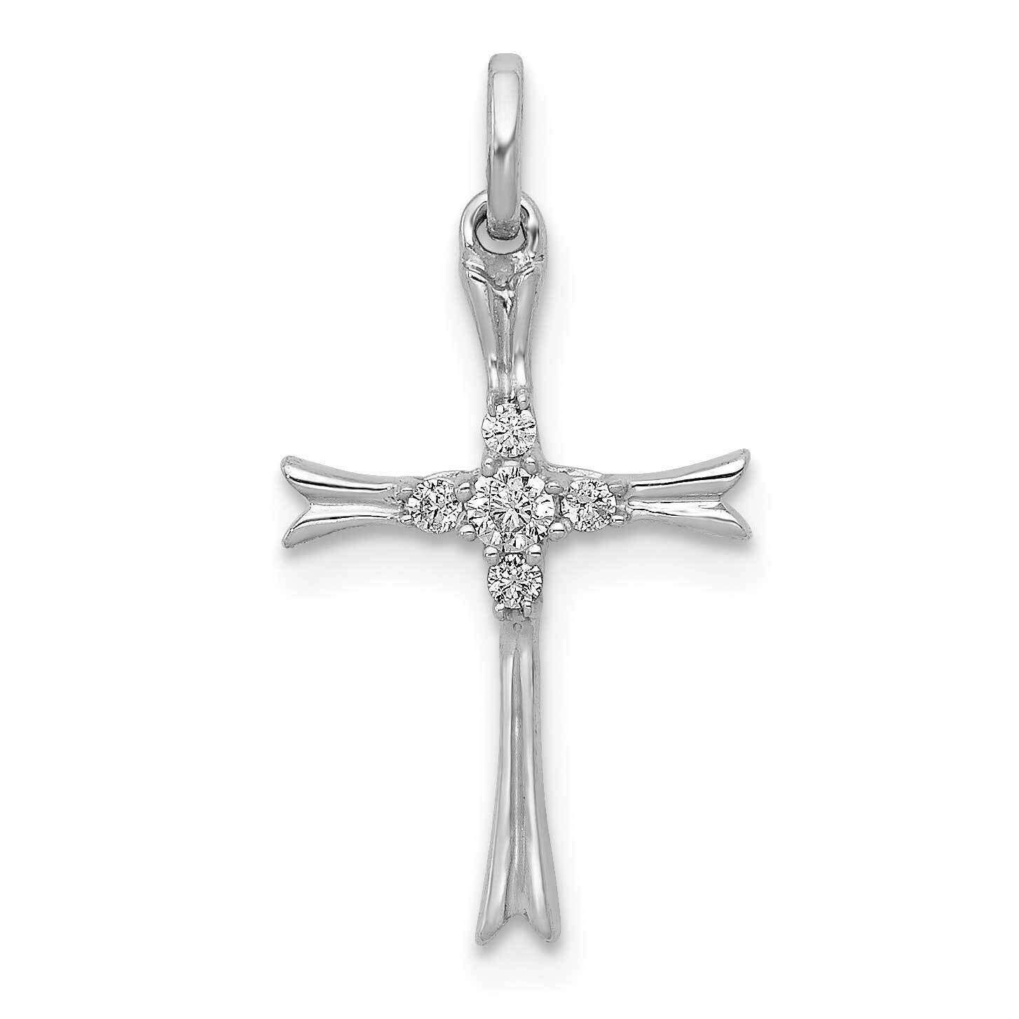 1/15Ct. Diamond Cross Pendant 14k White Gold PM5081-008-WA, MPN: PM5081-008-WA, 883957486291