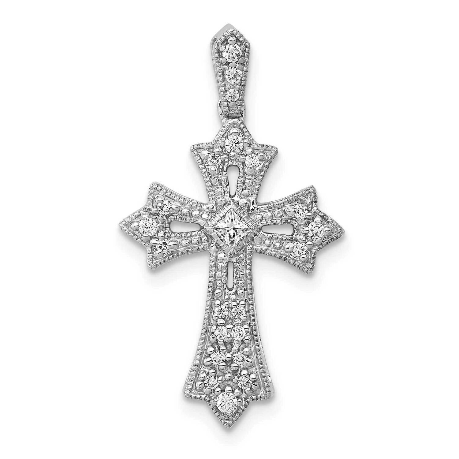 1/6Ct. Diamond Fancy Cross Pendant 14k White Gold PM5088-016-WA, MPN: PM5088-016-WA, 883957514093