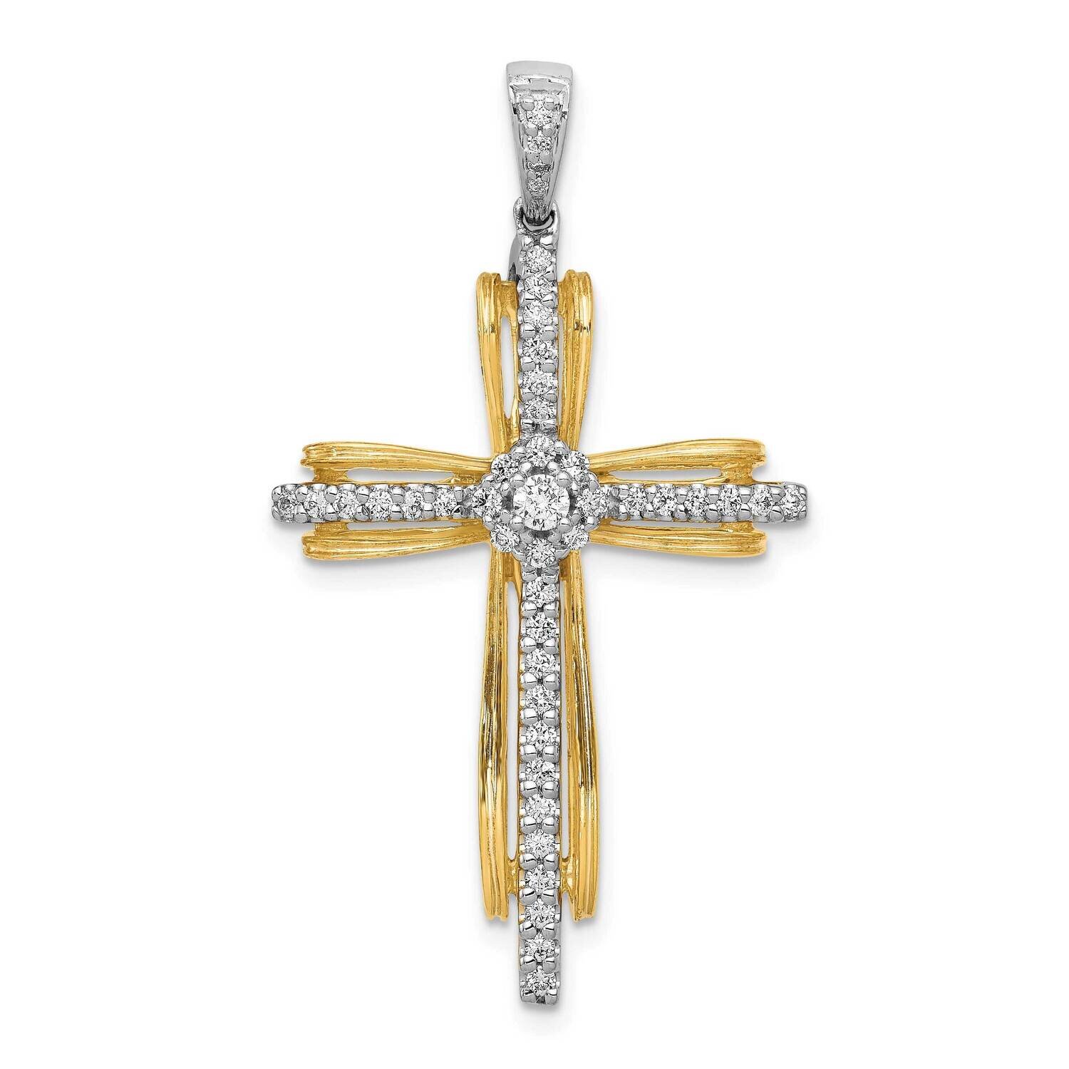 1/3Ct. Diamond Passion Cross Pendant 14k Two-Tone Gold PM5096-033-YWA, MPN: PM5096-033-YWA, 8839572…