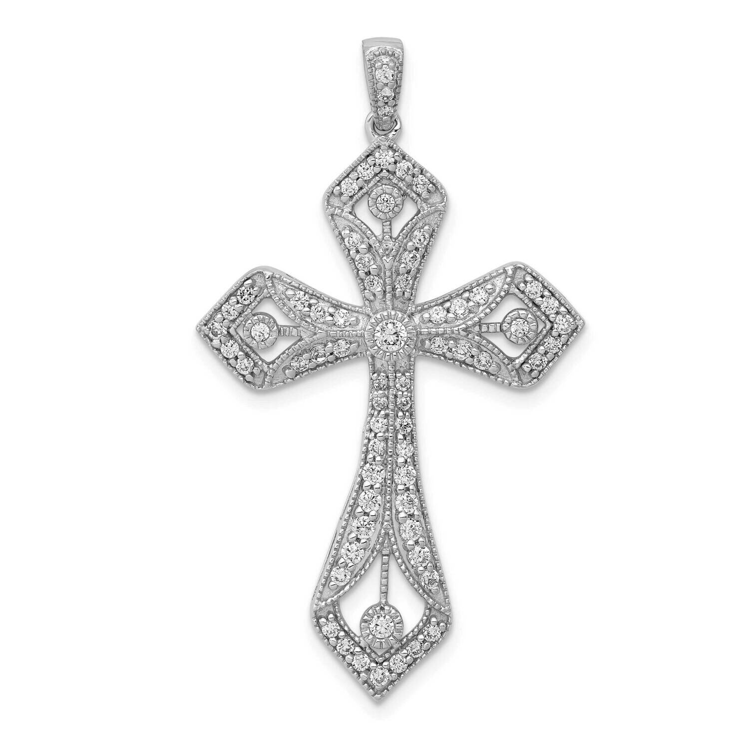 5/8Ct. Diamond Passion Cross Pendant 14k White Gold PM5097-062-WA, MPN: PM5097-062-WA, 883957305653