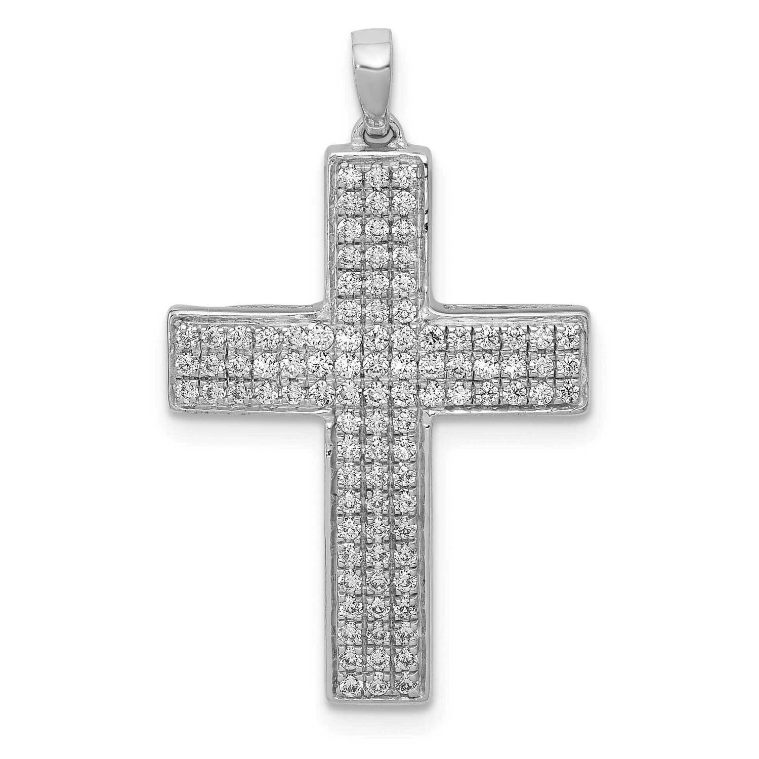 1/2Ct. Diamond Latin Cross Pendant 14k White Gold PM5098-050-WA, MPN: PM5098-050-WA, 883957305806