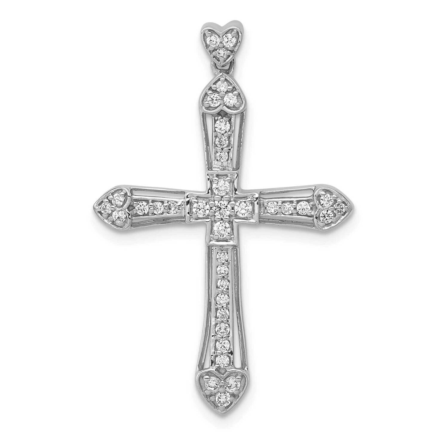 1/3Ct. Diamond Cross Pendant 14k White Gold PM5105-033-WA, MPN: PM5105-033-WA, 191101545276