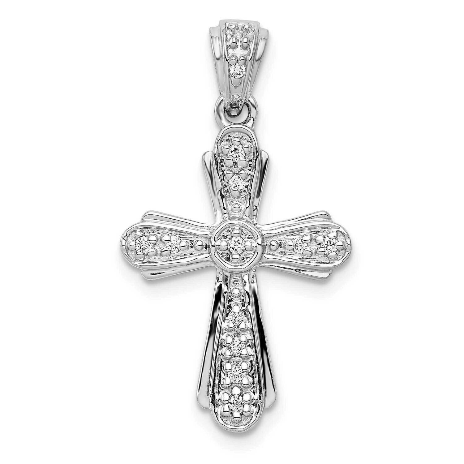 1/10Ct. Diamond Cross Pendant 14k White Gold PM5120-010-WA, MPN: PM5120-010-WA, 883957514581