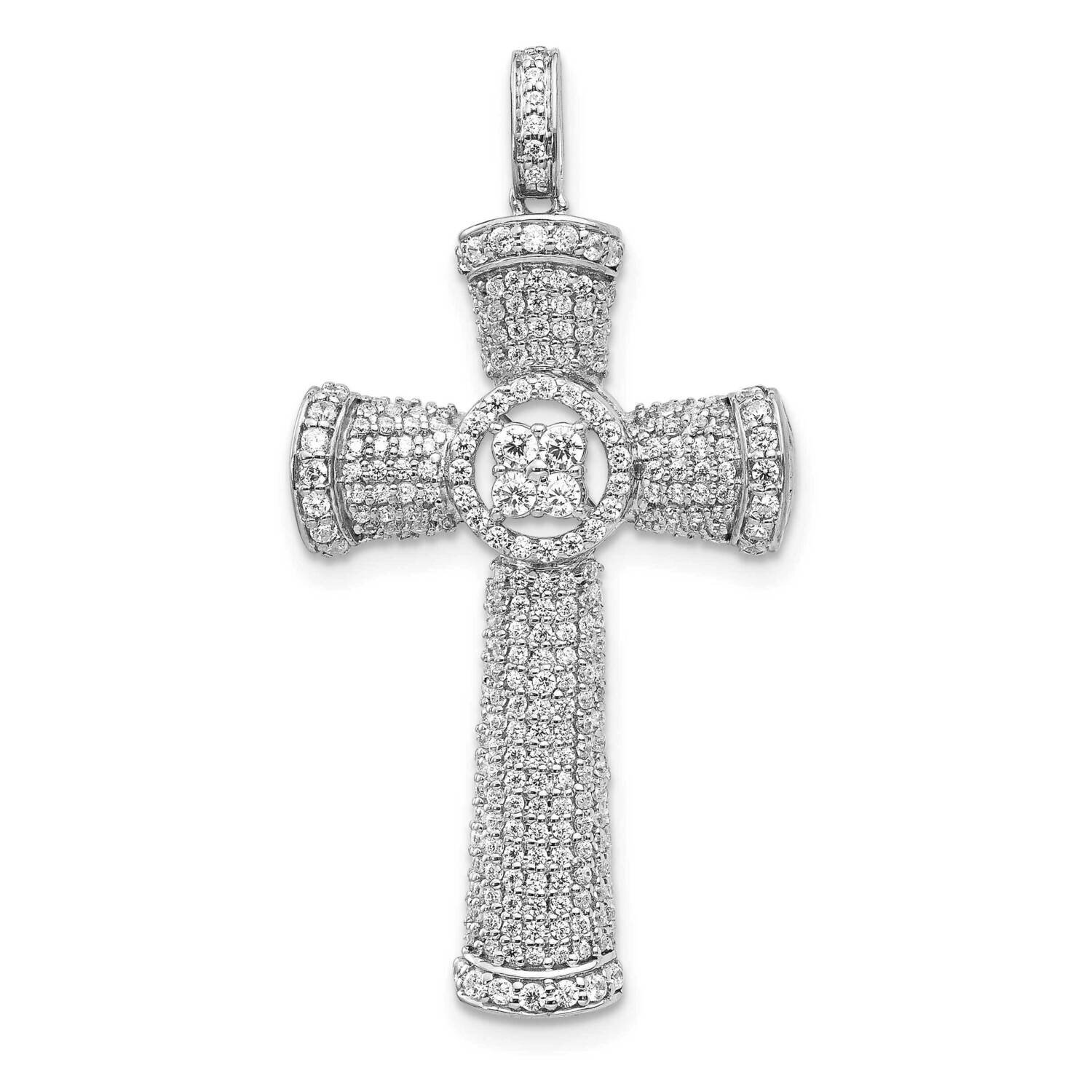 Cross Pendant 14k White Gold Diamond PM5122-100-WA, MPN: PM5122-100-WA, 883957709833