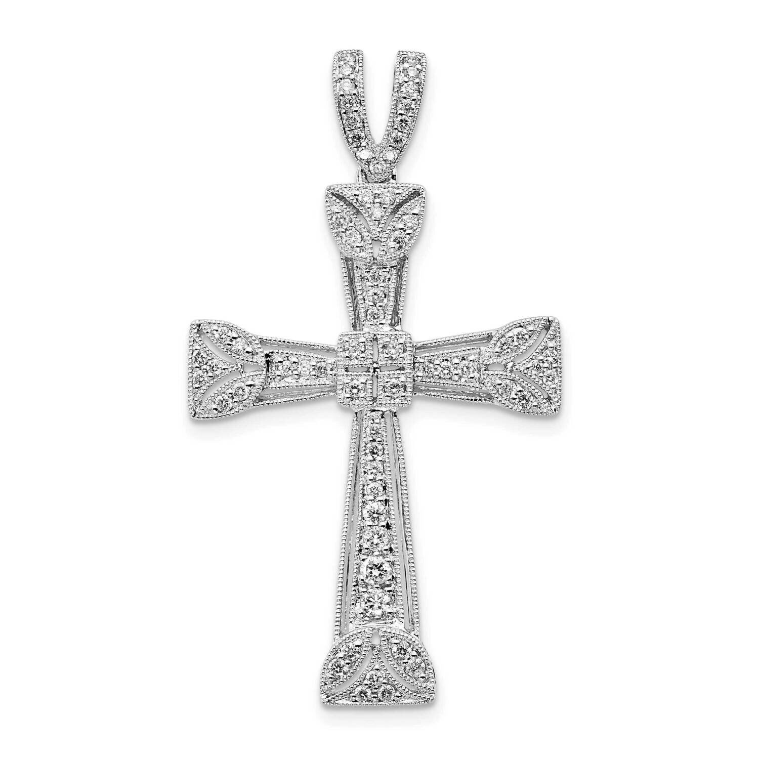 Filigree Cross Pendant 14k White Gold Diamond PM5125-040-WA, MPN: PM5125-040-WA, 191101545320