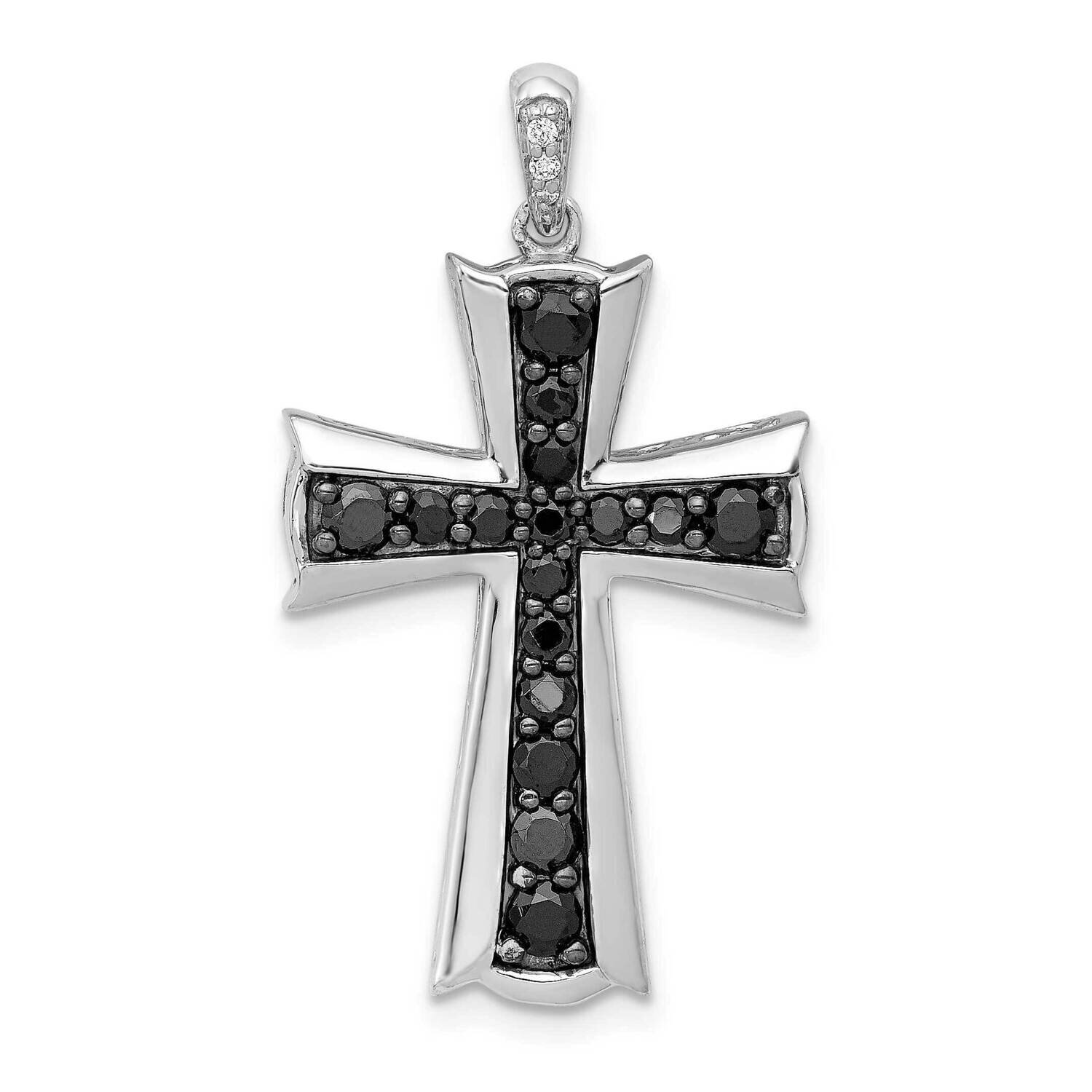 5/8Ct. Black Diamond Cross Pendant 14k White Gold PM5133-BK-062-WA, MPN: PM5133-BK-062-WA, 88395728…