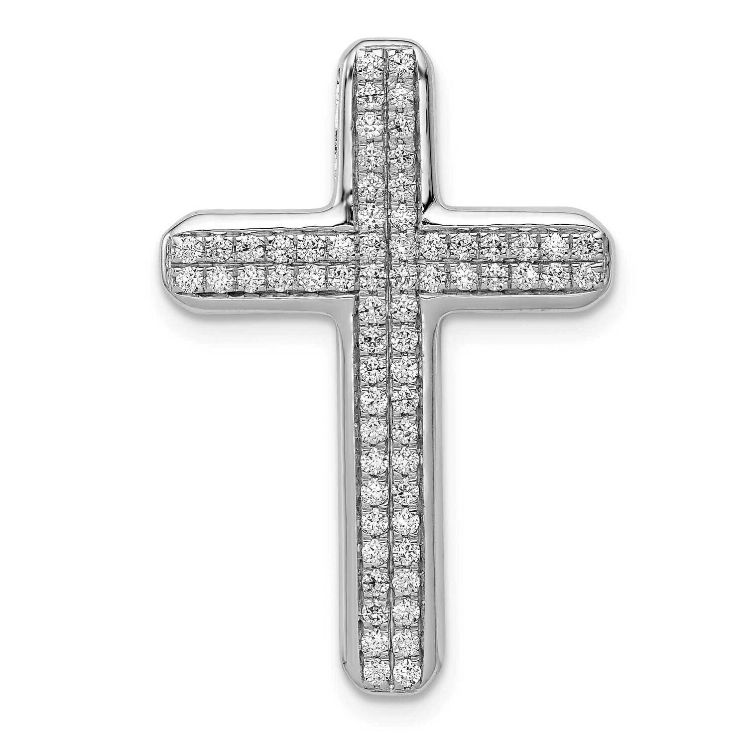 1/2Ct. Diamond Latin Cross Chain Slide 14k White Gold PM5135-050-WA, MPN: PM5135-050-WA, 8839577100…