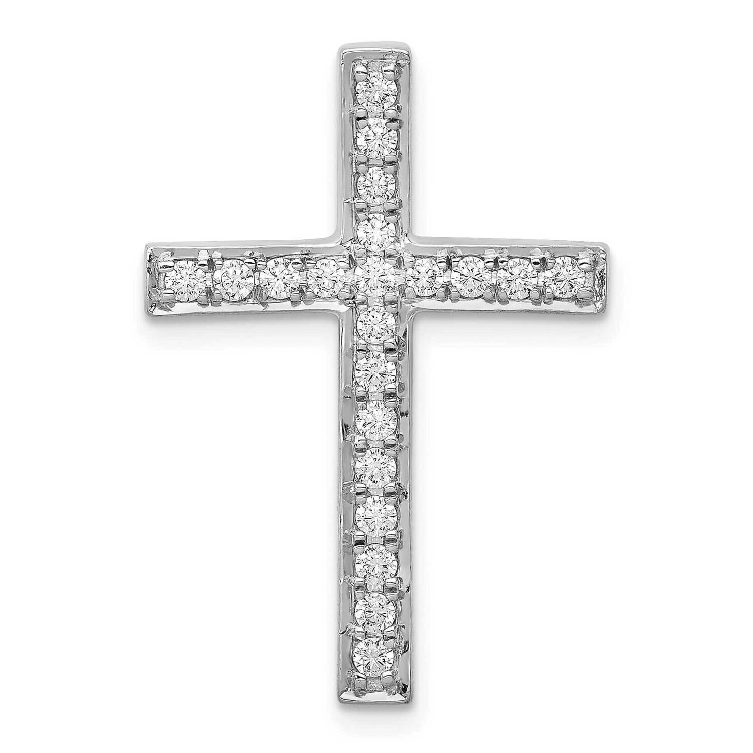 3/8Ct. Diamond Cross Chain Slide 14k White Gold PM5141-040-WA