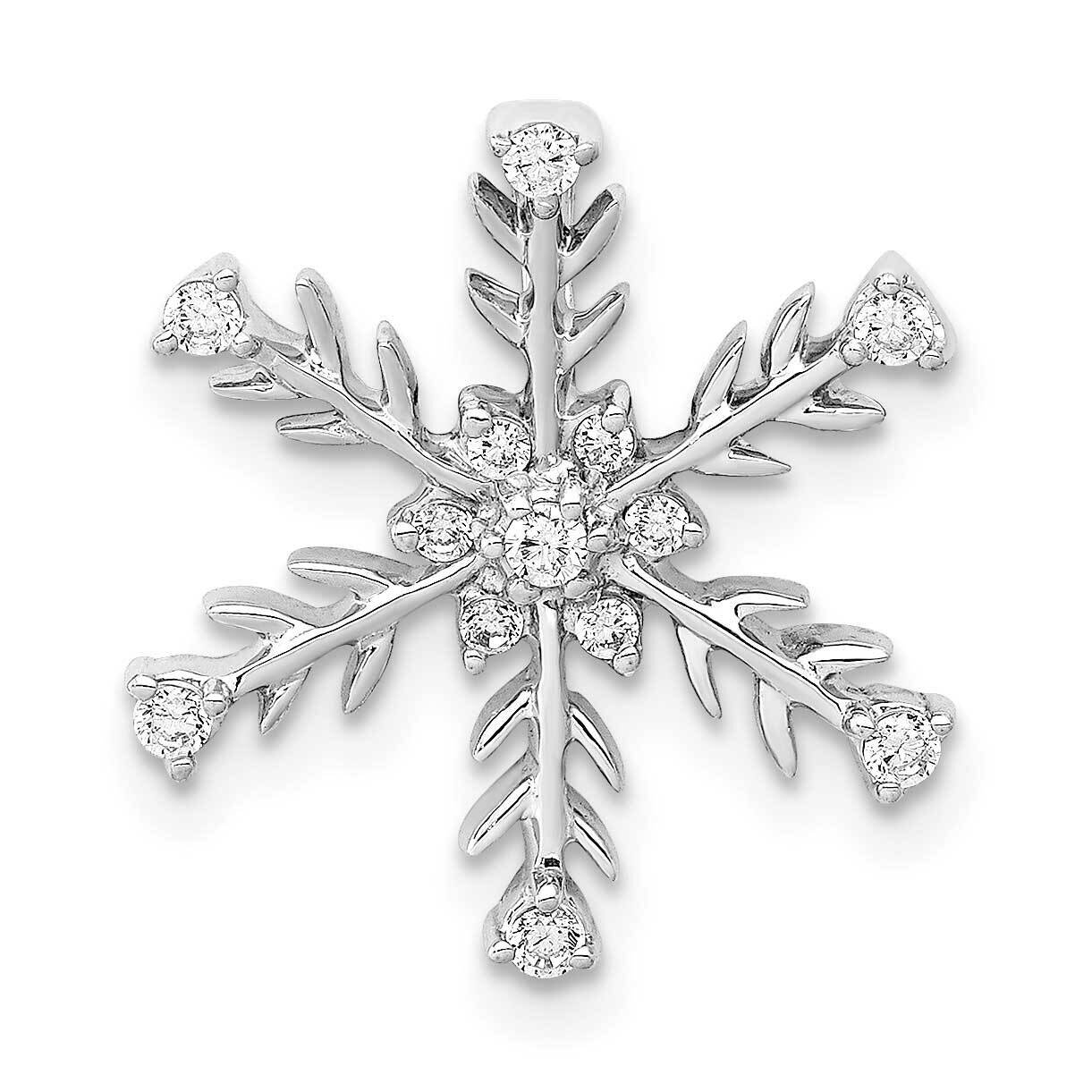 1/6Ct. Diamond Snowflake Chain Slide 14k White Gold PM5162-016-WA