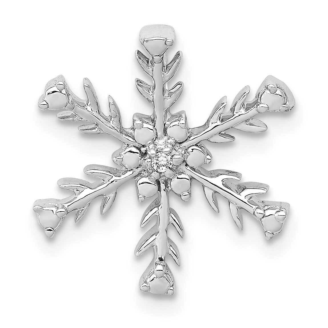 .01Ct. Diamond Snowflake Chain Slide 14k White Gold PM5163-001-WA