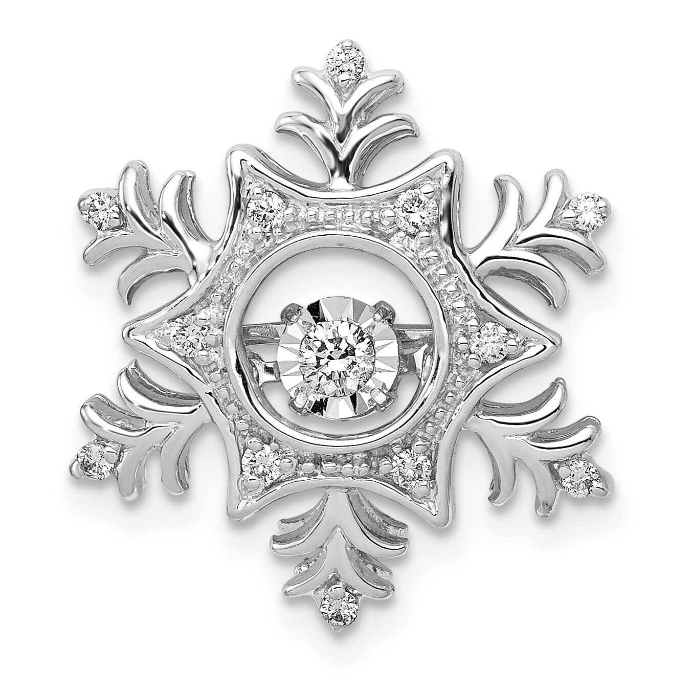 1/6Ct. Vibrant Diamond Snowflake Pendant 14k White Gold PM5167-016-WA