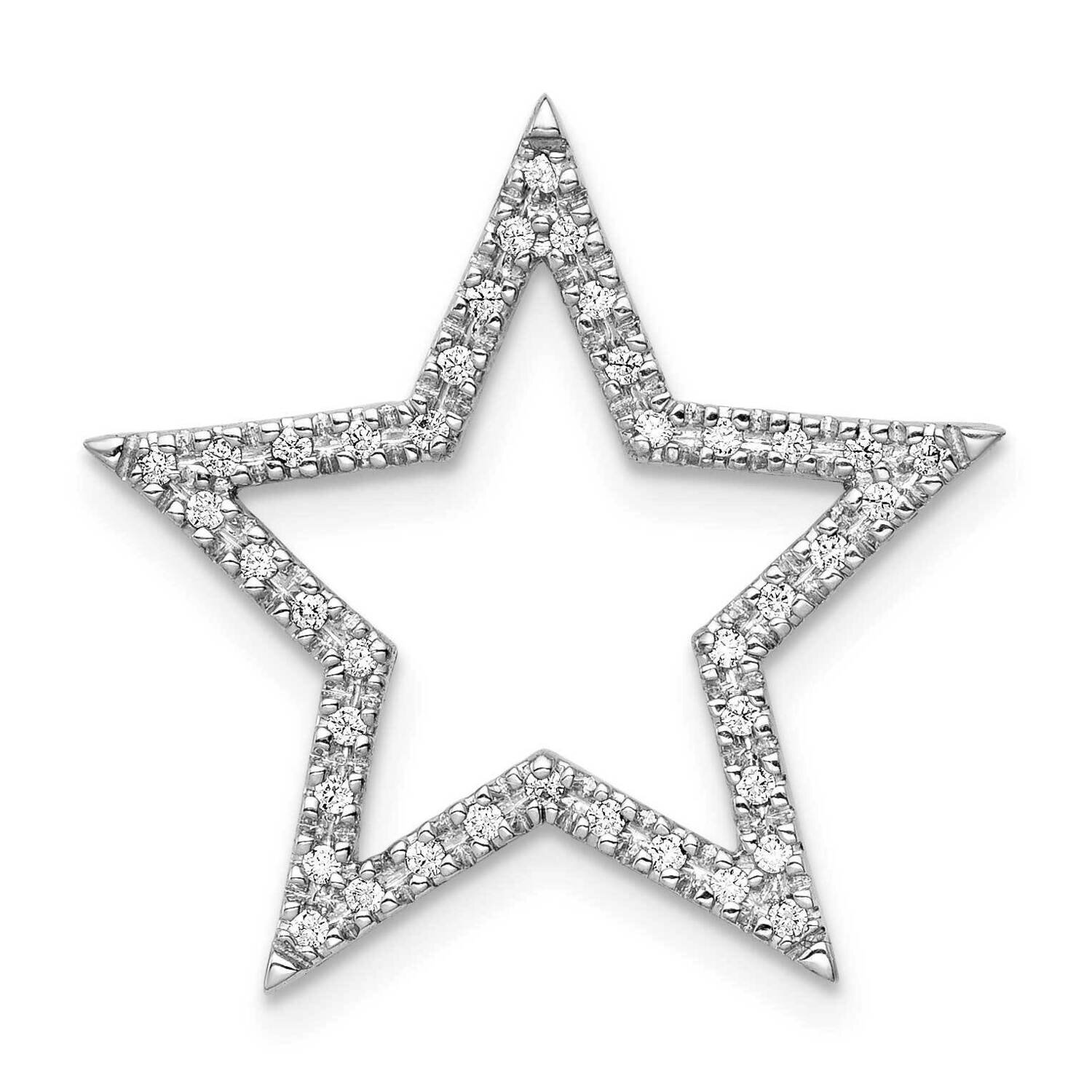 Large Diamond Star Chain Slide 14k White Gold PM5176-016-WA