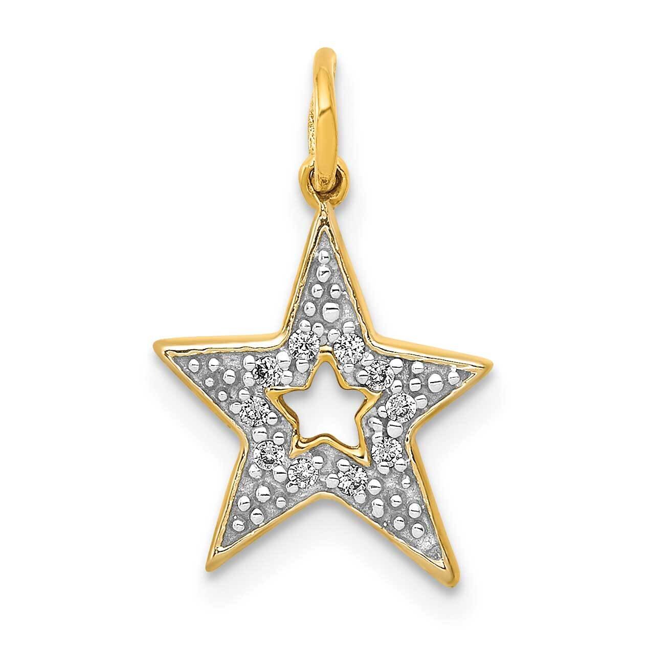 Star Charm 14k Gold Diamond PM5177-005-YA, MPN: PM5177-005-YA, 843642041327