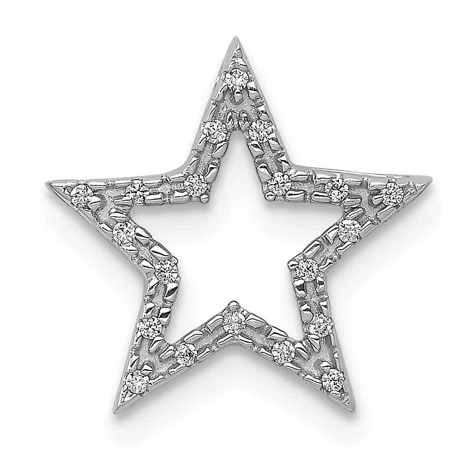 Small Diamond Star Chain Slide Pendant 14k White Gold PM5179-005-WA, MPN: PM5179-005-WA, 8839572139…