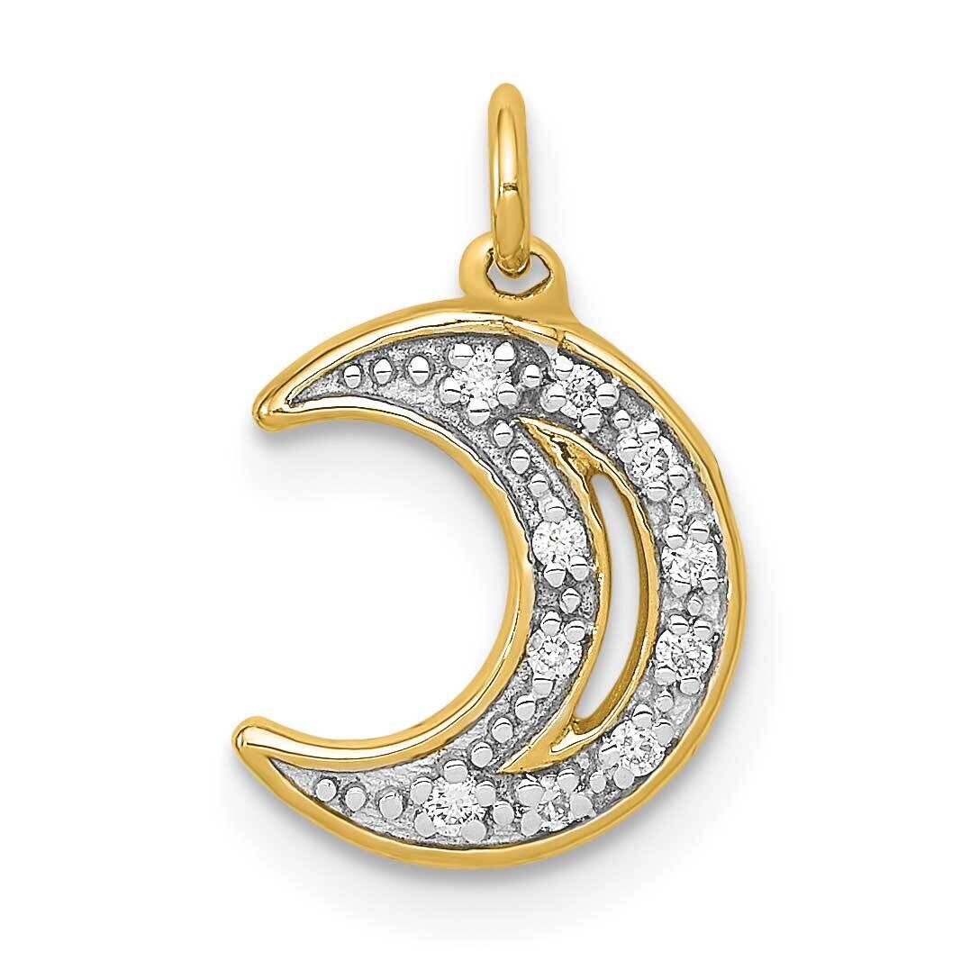 Moon Charm 14k Gold Diamond PM5183-005-YA, MPN: PM5183-005-YA, 843642041303