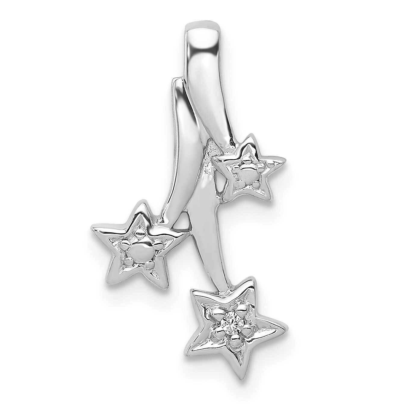 Shooting Stars Chain Slide 14k White Gold Diamond PM5185-001-WA