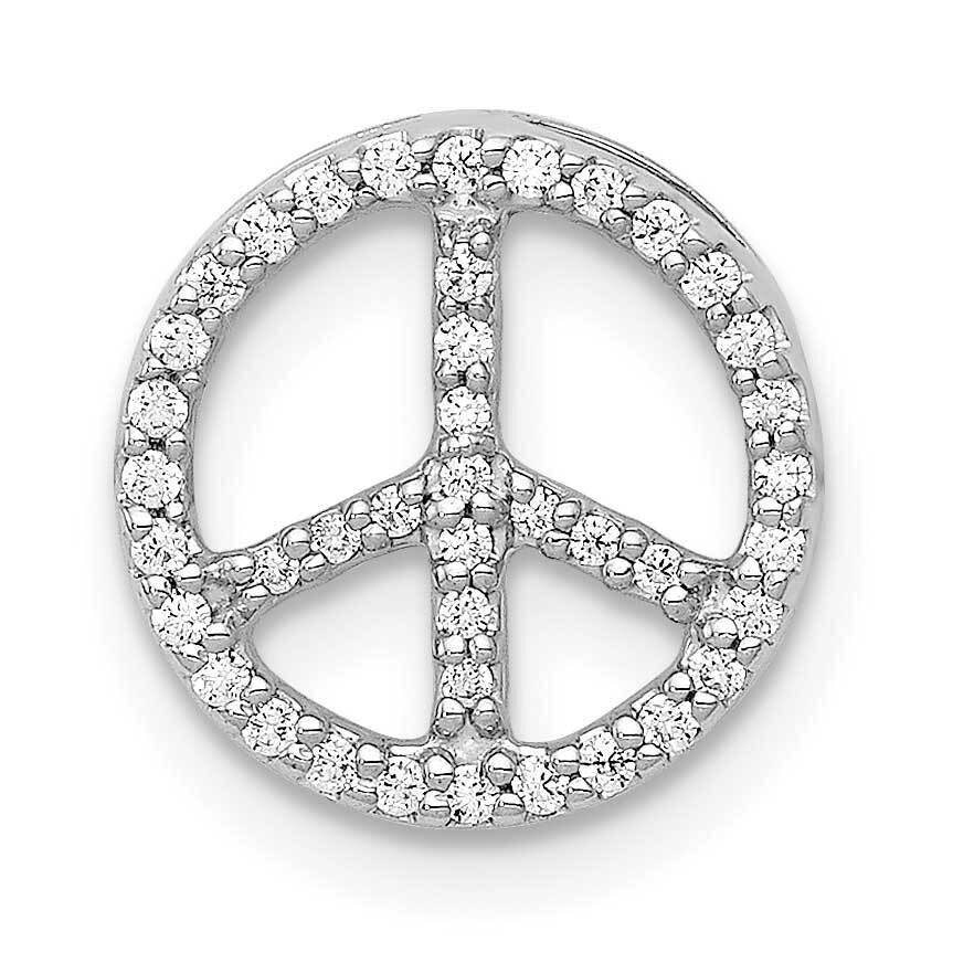 Peace Sign Slide 14k White Gold Diamond PM5194-016-WA, MPN: PM5194-016-WA, 883957973968