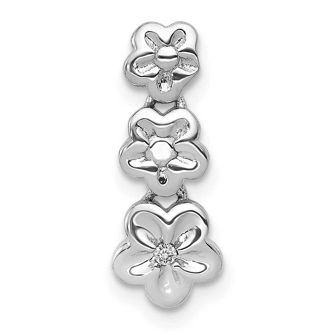 .01Ct Diamond Flowers Pendant 14k White Gold PM5219-001-WA, MPN: PM5219-001-WA, 883957713250