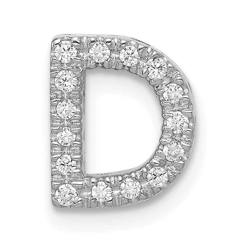 Initial D Charm 14k White Gold Diamond PM5221D-016-WA