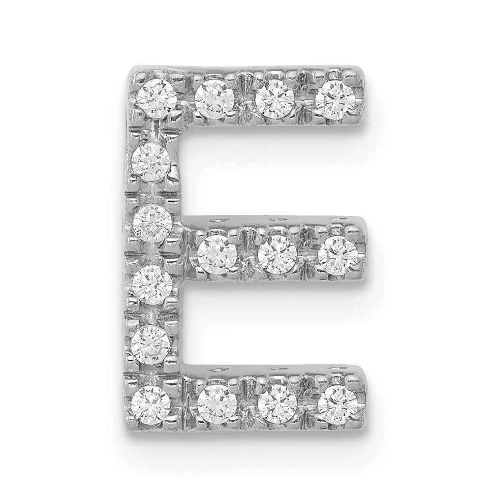 Initial E Charm 14k White Gold Diamond PM5221E-016-WA