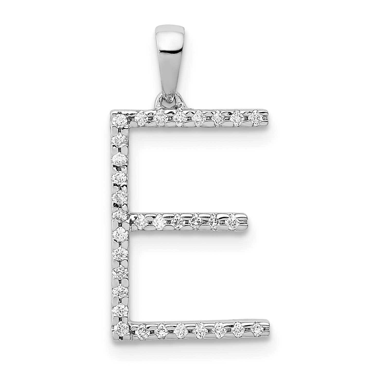 Initial E Pendant 14k White Gold Diamond PM5222E-010-WA, MPN: PM5222E-010-WA, 883957134321